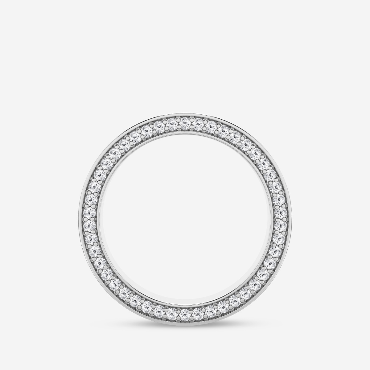 Additional Image 1 for  7/8 ctw Round Lab Grown Diamond 7mm Satin Finish Flat Eternity Band